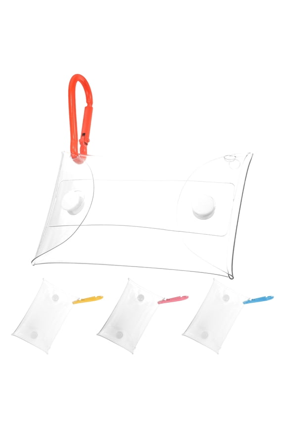 Back to School 4pcs Women Wallet Coin Purses Blue PVC Compact Size for Women