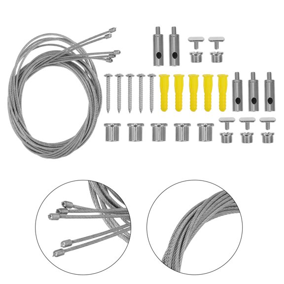 ibasenice 5 Sets Of Hanging Wires For Pendant Lights Alloy Light Suspend Cable Suitable For Bedroom