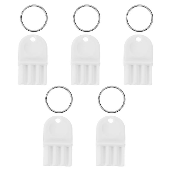 ibasenice 5 Sets Paper Dispenser Key Stainless Steel White Universal Replacement For General Users