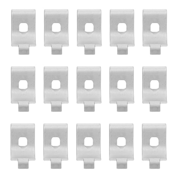 ibasenice 50Pcs Silver Shelf Fixing Clips Durable Support Clamps for Wine Cabinets and Display Shelves