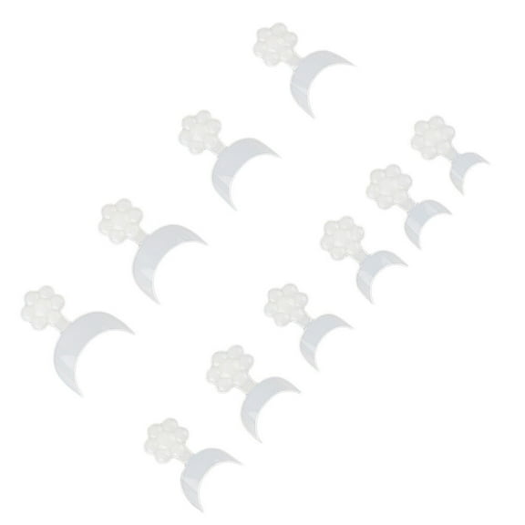 ibasenice 500Pcs White Fake Nail Tips Artificial Nails for Women ABS Crescent Shape