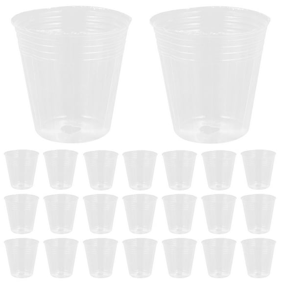 ibasenice 50Pcs Transparent Plastic Nursery Pots with Drainage for Home Use Ideal for Succulents and Small Plants