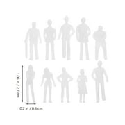 ibasenice 50 Pieces White Miniature Human Figurines Scale Model People for School Projects and Decoration with Plastic Material