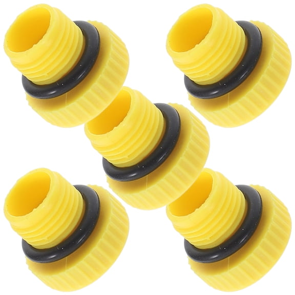 ibasenice 5Pcs Socket Sealing Screw End Cover Yellow Nylon Rubber Hex Socket Sealing for System Repairs