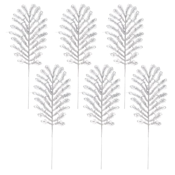 ibasenice 6Pcs DIY Craft Artificial Simulated Meranti Tail PVC Decorations for Holiday Celebration