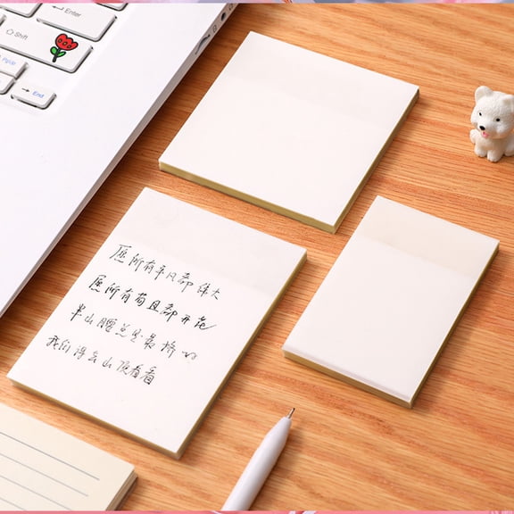 ibasenice 6Pcs Multipurpose Memo Pads White Self Adhesive Notes for Writing Plans and Important Messages