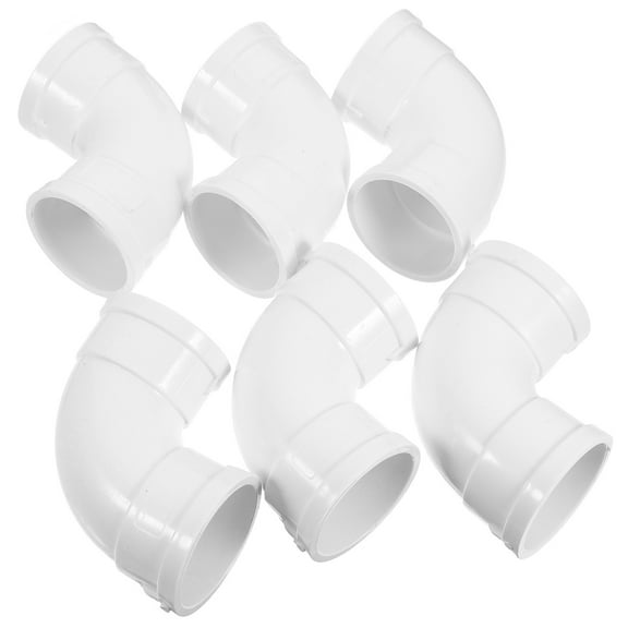 ibasenice 6Pcs White PVC Pipe Corner Joints Right Angle Elbow Fittings for Water and Electrical Systems