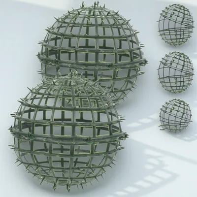 ibasenice Sturdy Green Plastic Topiary Ball Frame for Garden and Wedding 6Pcs