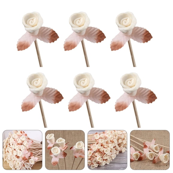 ibasenice 6Pcs Vine Diffuser Sticks with Unique Flower Design for Perfume Diffusion and Home Decoration