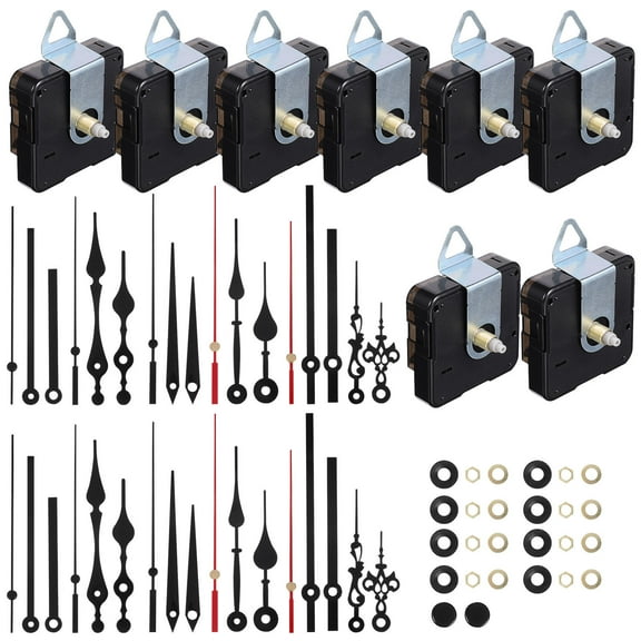 ibasenice 8 Sets of Clock Hands and Motor Kit for Clock Making Mechanism Replacement Aluminum