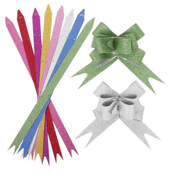 ibasenice  Vibrant Assorted Color Plastic Pull Bows for Special Occasions 80Pcs