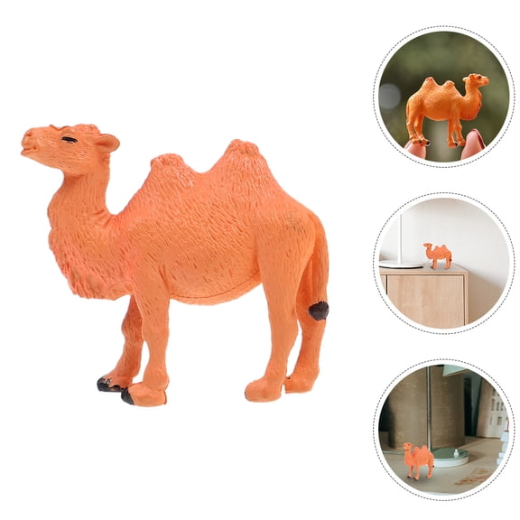 ibasenice 8-Piece Realistic Camel Figurines Set, Small Khaki Plastic Animal Decor for Indoor and Outdoor Display