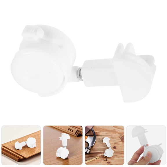 ibasenice Cat House Caster Accessories, White ABS and Iron, Easy Assembly, Smooth Mobility, 8Pcs