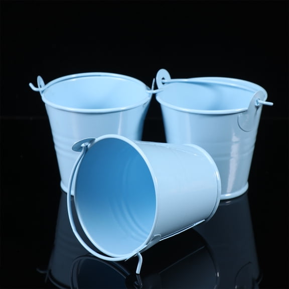 ibasenice 8-Piece Mini Flower Tin Square Buckets, Tinplate Containers for Wedding Centerpieces and Floral Arrangements