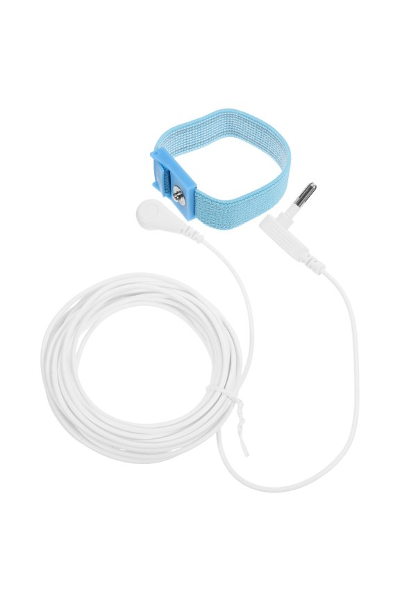 Anti Static Bracelet Grounding Bracelet White Wire 1 Set For PC Building Use