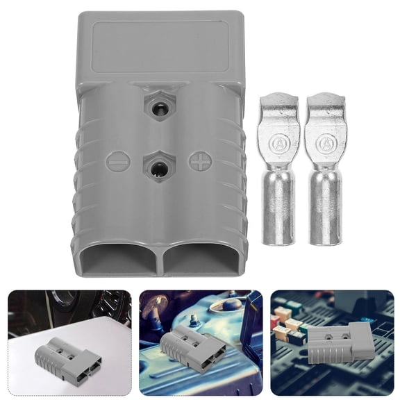 ibasenice Two Wire Connector Plug Connect Plug Polycarbonate Gray DC Power Connection 1 Pc x Connector
