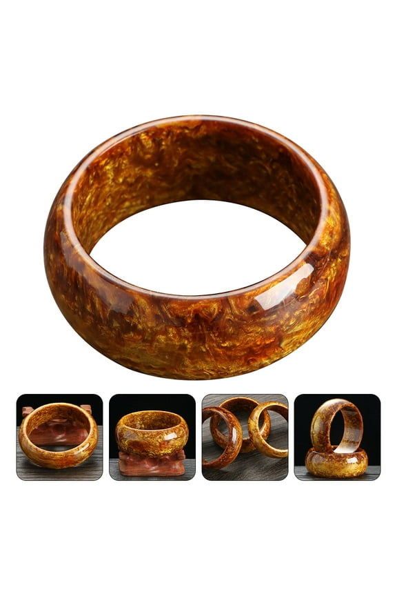 Bangles Bracelets for Women Resin 1Set Brown Retro Jewelry
