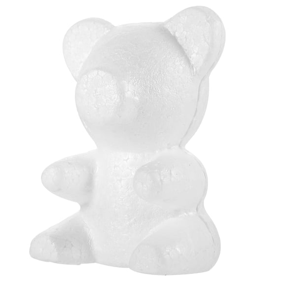 ibasenice Bear Mold Foam Model Decoration for Women, 1 White Painting Craft for Weddings and Special Events