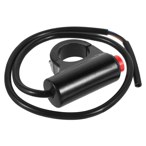 ibasenice Black Aluminum Dual Push Button Switch for Motorcycle Handlebar Hazard Light Activation