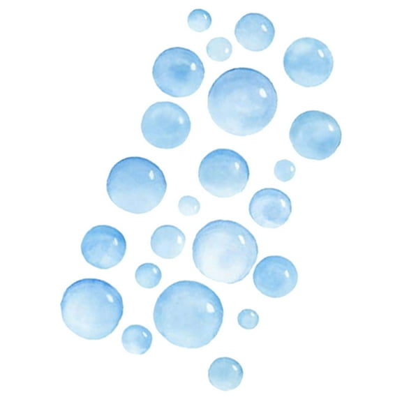 ibasenice Skyblue Bubbles Wall Sticker PVC Peel and Stick for Easy DIY Decoration in Living Room Playroom Bedroom