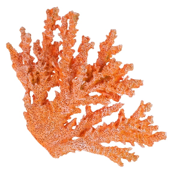 ibasenice Yellow Decorative Coral Sculpture Desktop Figurine for Home Office Table Decor