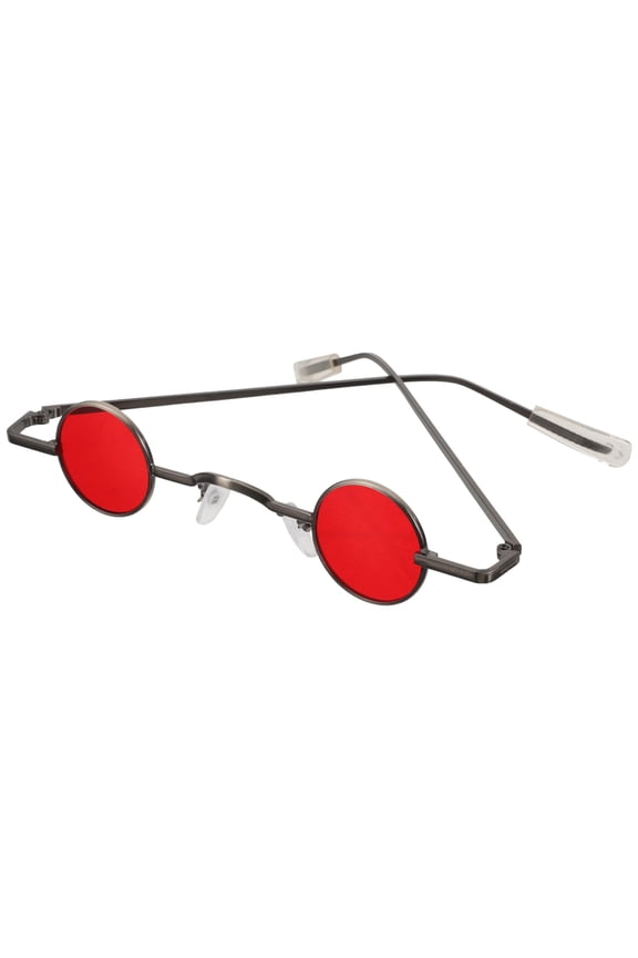 Chic Sunglasses Decorative Eyewear for Men Red Metal UV Protection 1Pack