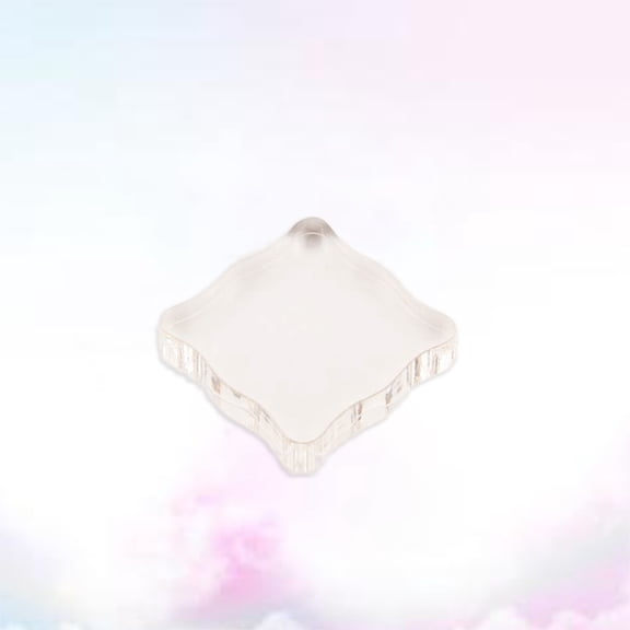 ibasenice Clear Acrylic Stamping Block with Comfortable Grip for Craft Projects and Scrapbooking