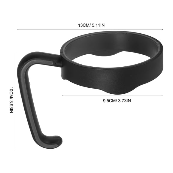 ibasenice Black Rigid Handle for 20 Oz Insulated Tumbler Fits Vehicle Cup Holder