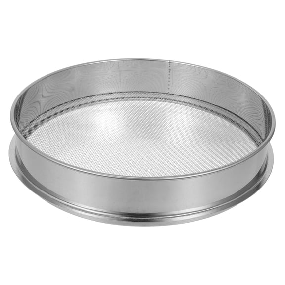 ibasenice Plated Silver Garden Soil Sieve Made of Wear Resistant Stainless Steel for Easy Soil and Stone Sifting