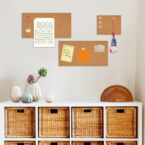 ibasenice 1 Roll Self-Adhesive Cork Sheet Multi Corkboard for Office Memo Pinning Office Use