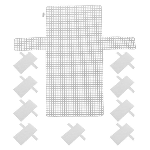 ibasenice Craft Netting Mesh Diy Crafting Protective Covers Rectangular Breathable Design 10Set White