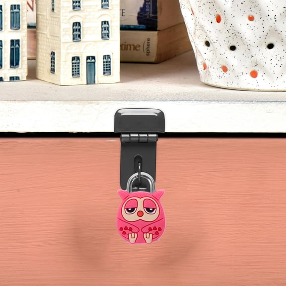 ibasenice Small Key Lock Pink Metal for Home Cabinets Backpacks Suitcases Security