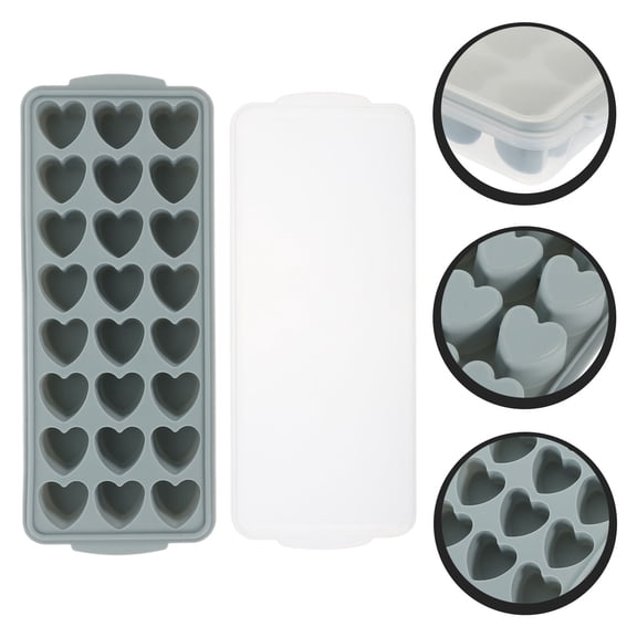 ibasenice Sky-Blue Silicone Ice Cube Trays, Perfect for Summer Drinks, Odor-Free with Lids
