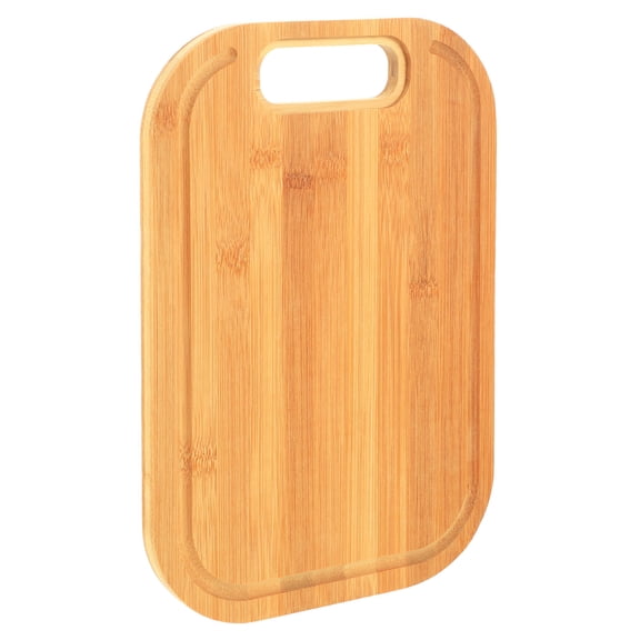 ibasenice Bamboo Food Board Meat Cutting Bamboo Concave Water Channel Kitchen Gadget 1Pack