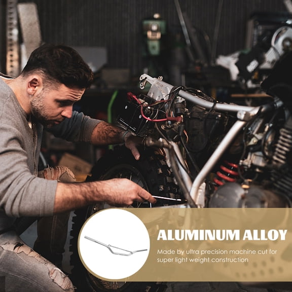 ibasenice Dirt Bike Handlebar Balance Bar Aluminum Alloy Silver Riding Stability 1Pack