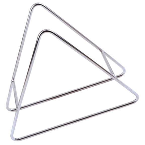ibasenice Stainless Steel Triangle Dish Holder Stand for Restaurant Display, Kitchen Plate Rack, and Stylish, 1 Piece