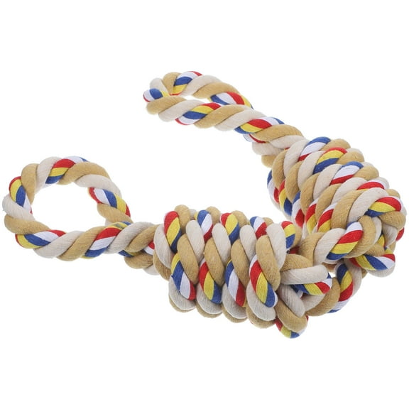 ibasenice Dog Pulling Rope Cotton Rope for Dog Owners Outdoor Interaction 1 Set