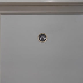 ibasenice Door Peep Hole Viewer Zinc Alloy Round Modern Design Coffee 1Pcs