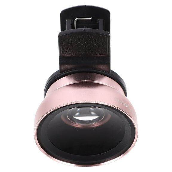 ibasenice High Definition Phone Camera Lens Rose Gold Macro Lens with Clip Design