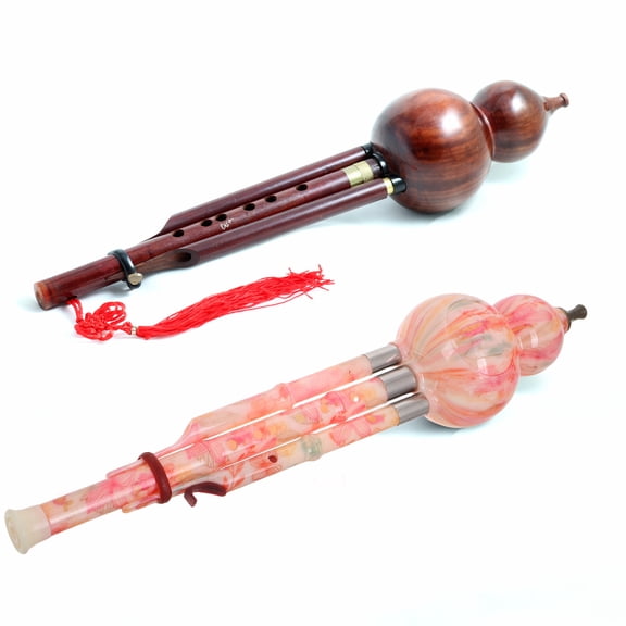 ibasenice C Key Hulusi Cucurbit Flute Traditional Chinese Ethnic Wind Instrument for Music Performance