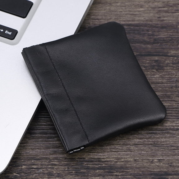 ibasenice Ear Bud Protective Case Leather Earphone Pouch 1Pack for Travel