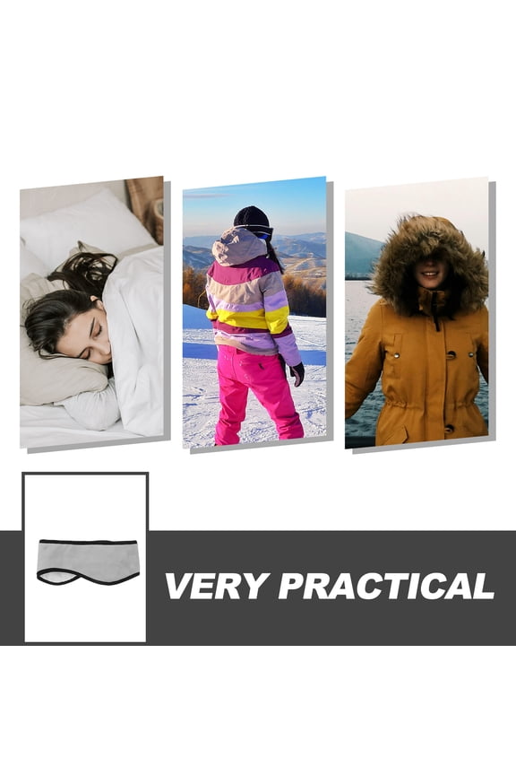 Grey Noise Cancelling Sleep Ear Muffs with Adjustable Fit and Soft Plush Comfort Lining for Better Rest