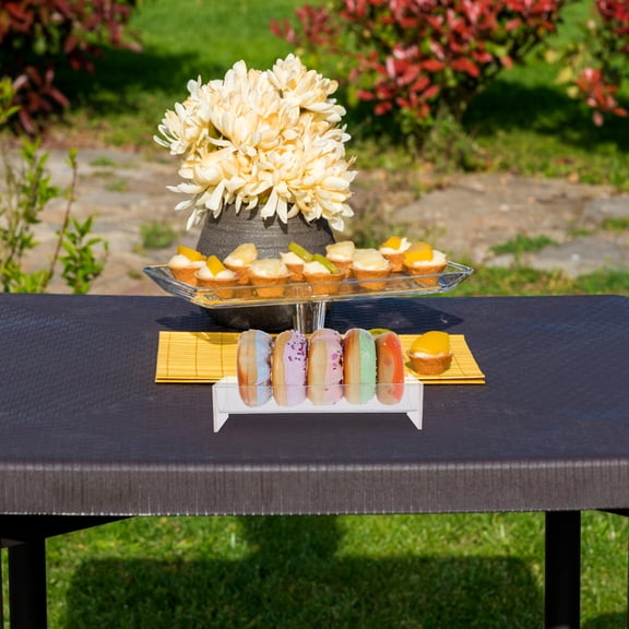 ibasenice Clear Acrylic Tiered Macaron Display Stand for Party, Dessert Table, Food Presentation, and Elegant Showcase