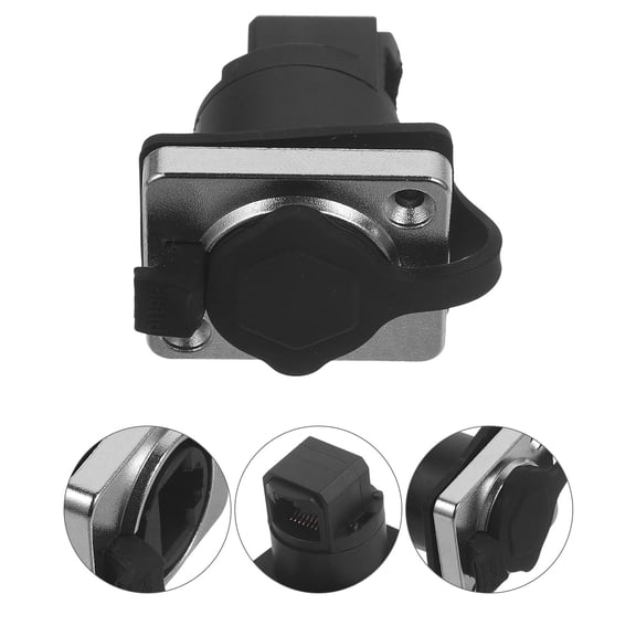 ibasenice Rj45 Panel Mount Coupler Splashproof Network Adapter with 90 Degree Angled Socket for Easy Installation
