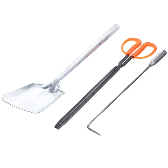 ibasenice Iron Fireplace Tools Set Coal Shovel Fire-Poker and Fire Hook Assorted Color for Home