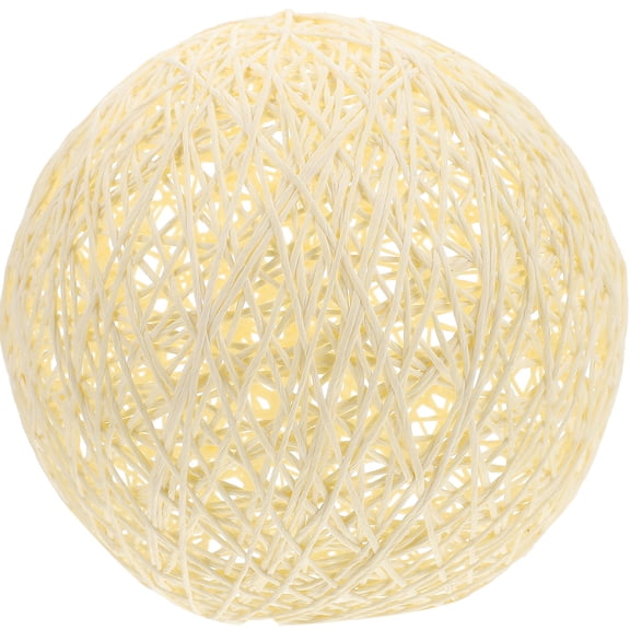 ibasenice Beige Rattan Ceiling Light Shade Natural Woven Pendant Lamp Cover for Home Decoration and Soft Ambient Lighting