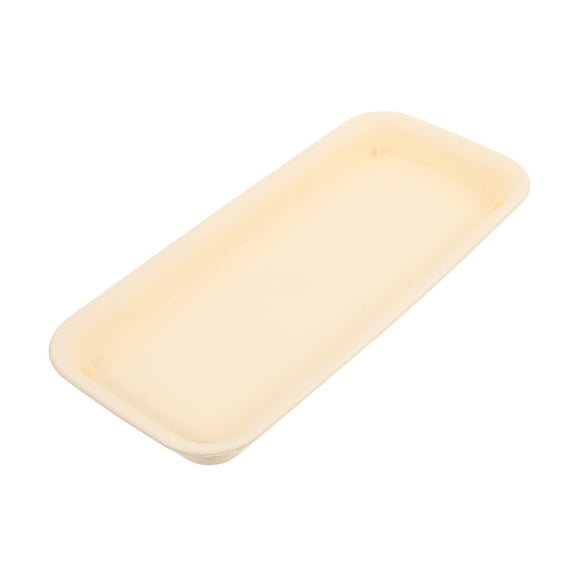ibasenice Light Brown Resin Plant Drip Tray for Window Sill with Shallow Rectangular Design and Water Catch Feature