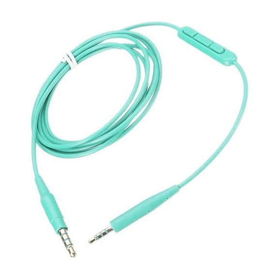 ibasenice Green Audio Extension Cable for Detachable Earphones with Inline Microphone and Controls Tpe Wire