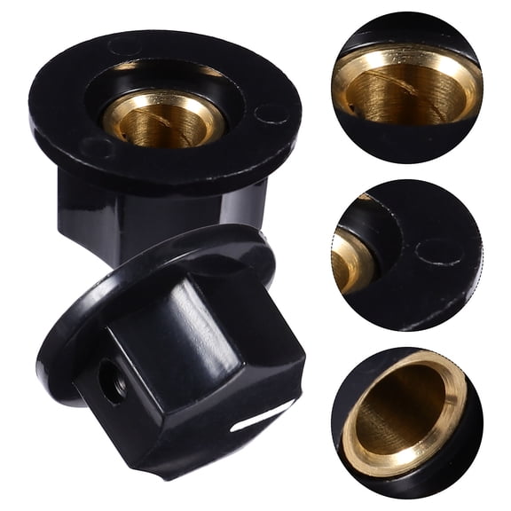 ibasenice 2Pcs Black Electric Guitar Knobs for Volume and Tone Control Guitar Effect Pedal