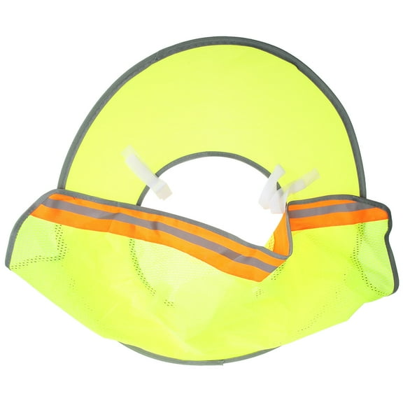 ibasenice Hard Hat Sun Shade for Construction Sites Yellow Elastic Spandex Neck Guard 1Pack